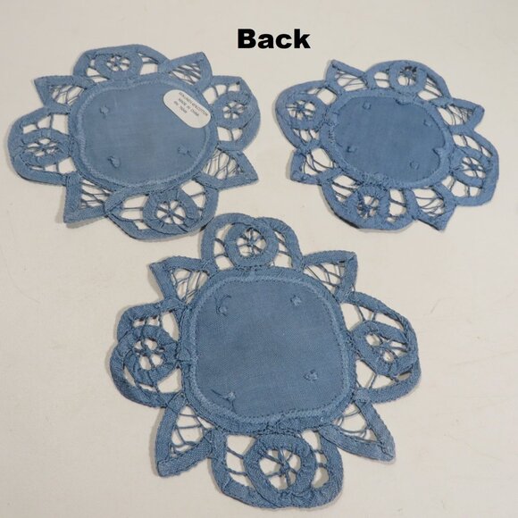 Battenberg Blue (3) Circular Coaster Lace - Picture 2 of 8